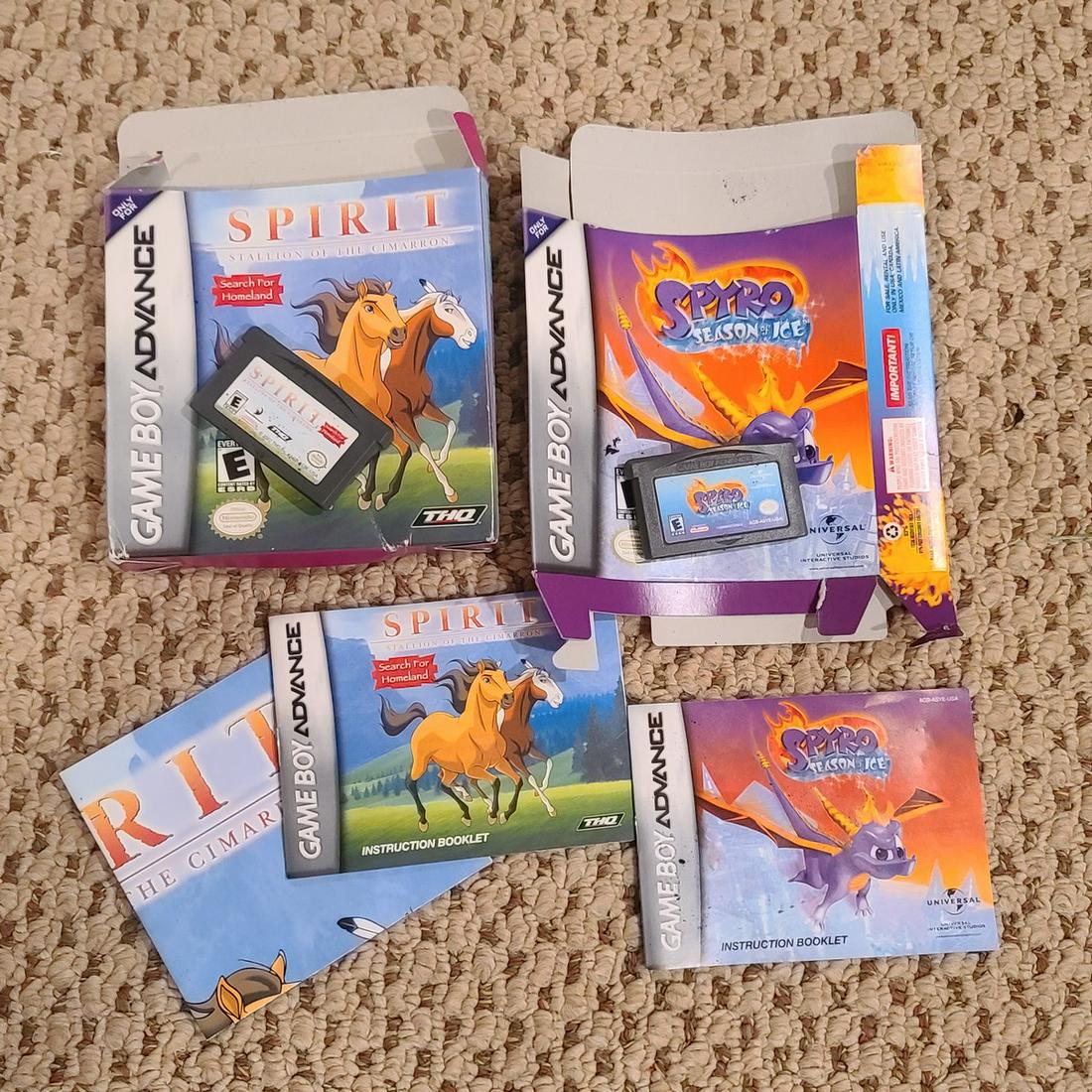 Gameboy Advance Spyro and Spirit Games: Gameboy Advance Spyro and Spirit Games