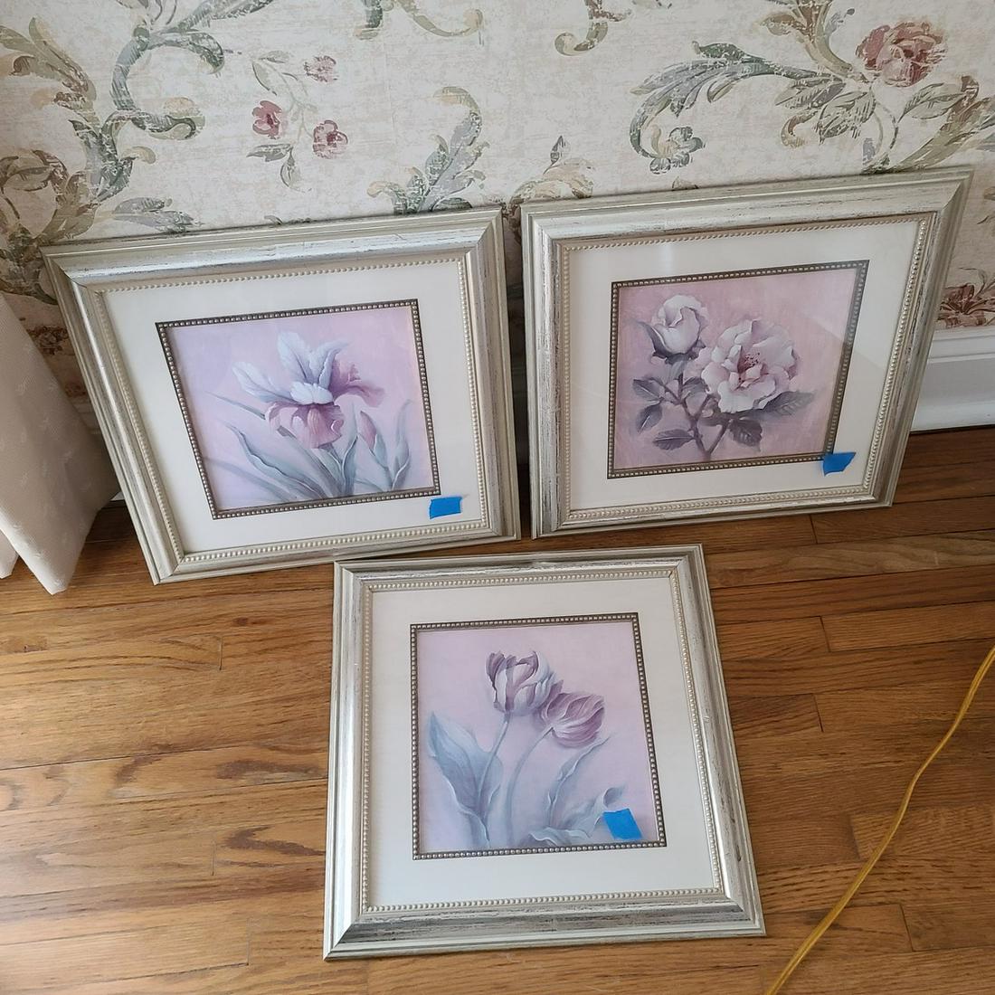 3 Floral Wall Art Prints 14x14" each (1 of 1)