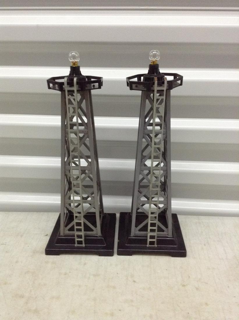 Two Model Train Light Towers 12 in. (Works) (1 of 1)