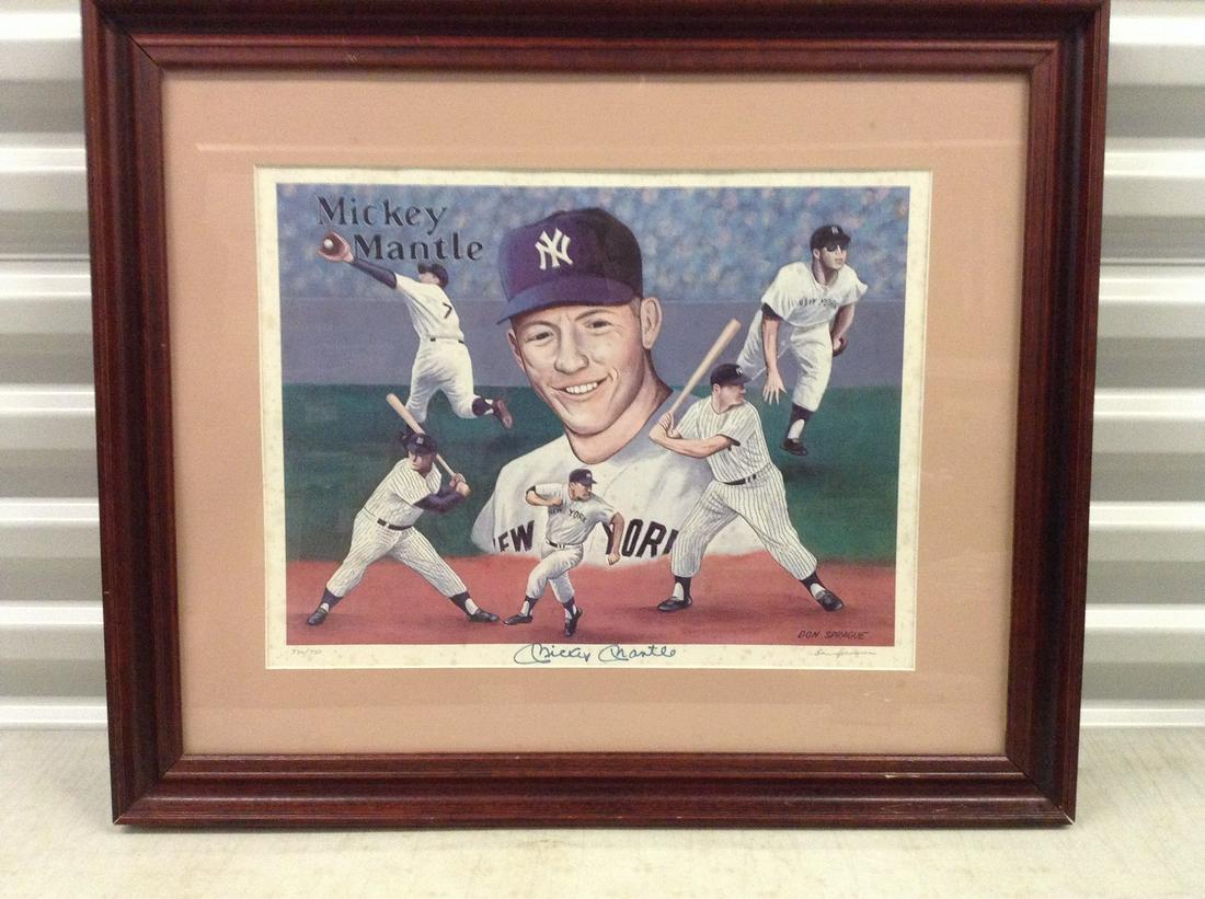 Signed Mickey Mantle  Picture 25x21 (1 of 1)
