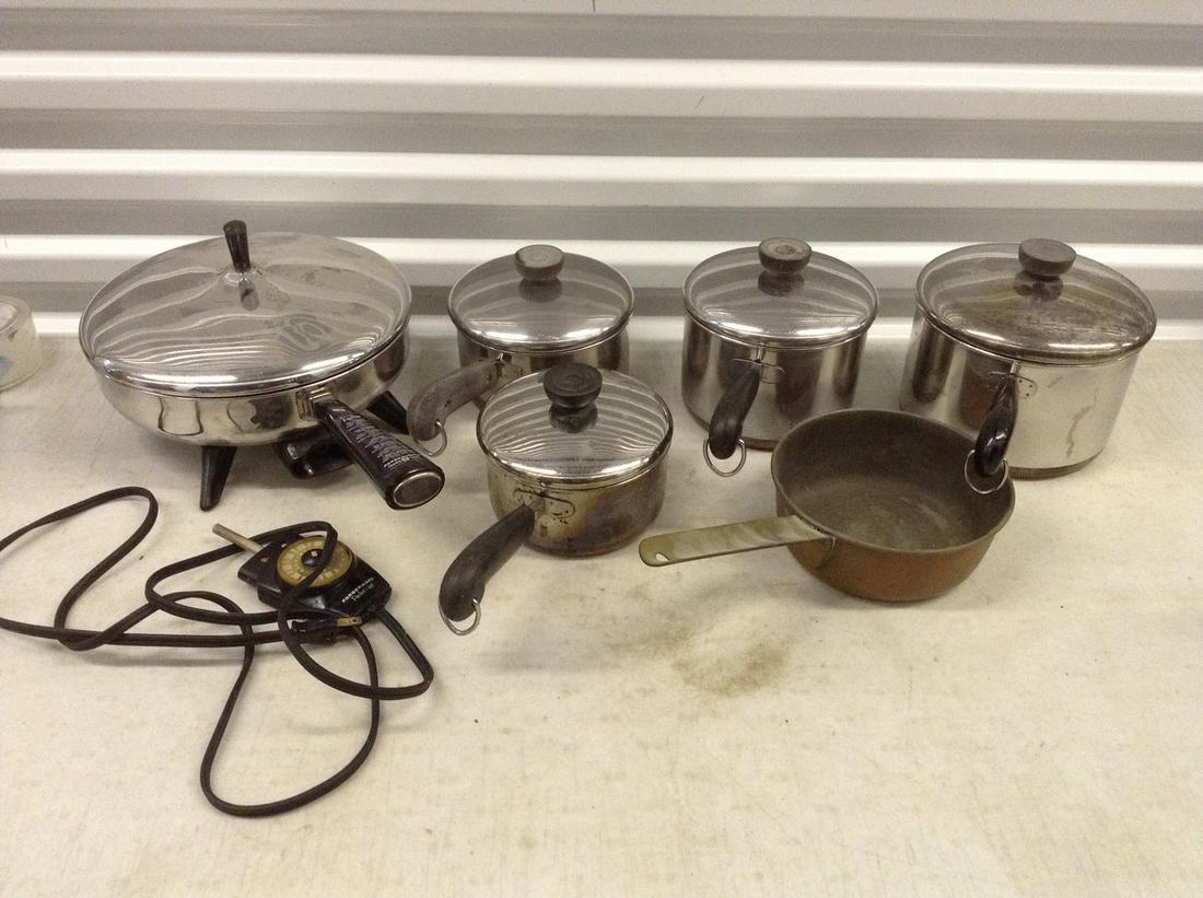 Lot of Revere Ware Copper Bottom Pots and More (1 of 1)