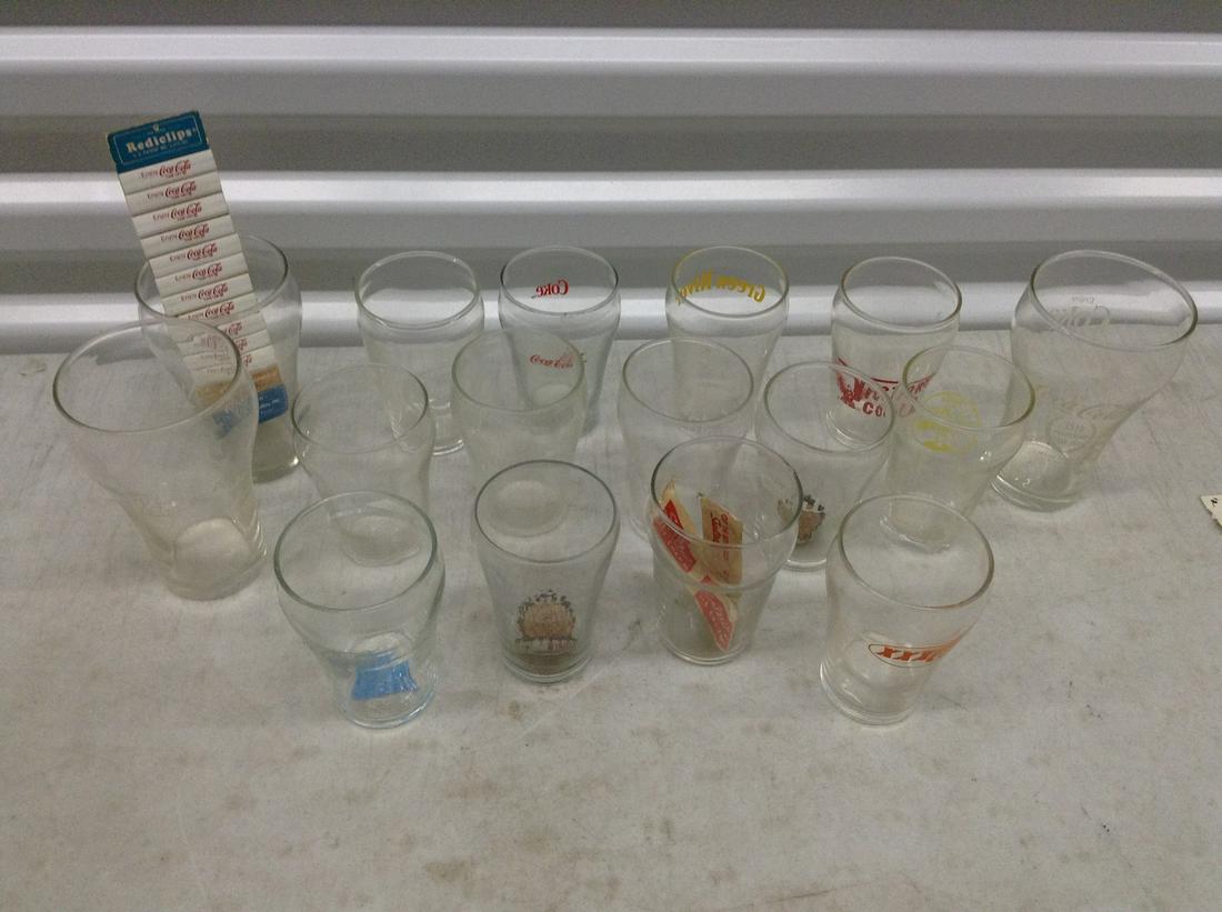 Lot of Vintage Coca-Cola Glasses and More: Lot of Vintage Coca-Cola Glasses and More