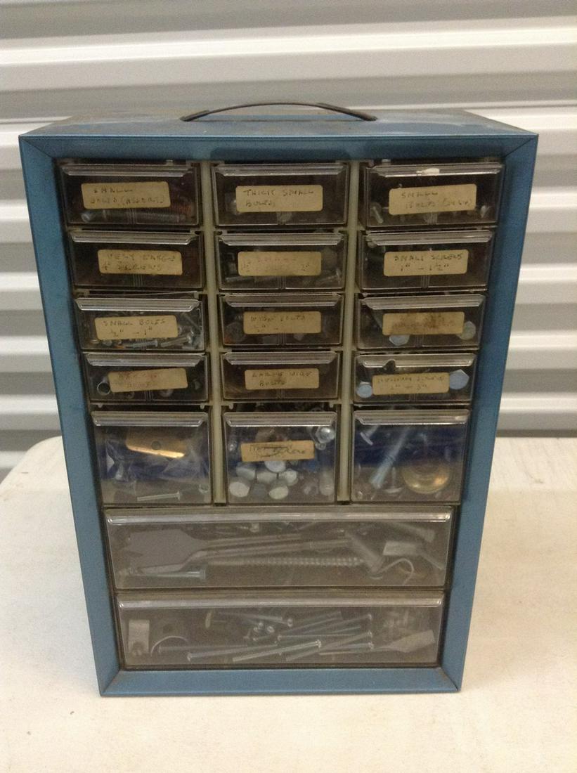 Tool Box Set of Drawers with contents 15"x10"x6.25" (1 of 1)