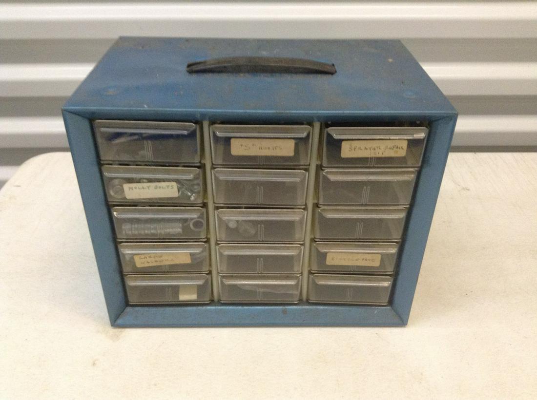 Tool Box Set of Drawers with Contents 10"x8"x 6.25" (1 of 1)