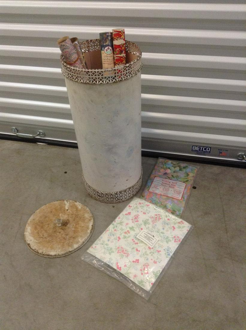 Vintage Metal Lidded Container with Vintage Wrapping (1 of 1)