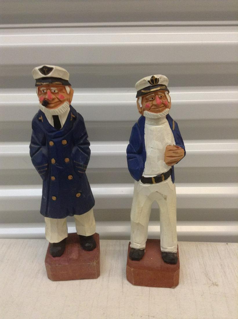 Hand Carved Wooden Sailors tallest 12": Hand Carved Wooden Sailors tallest 12"