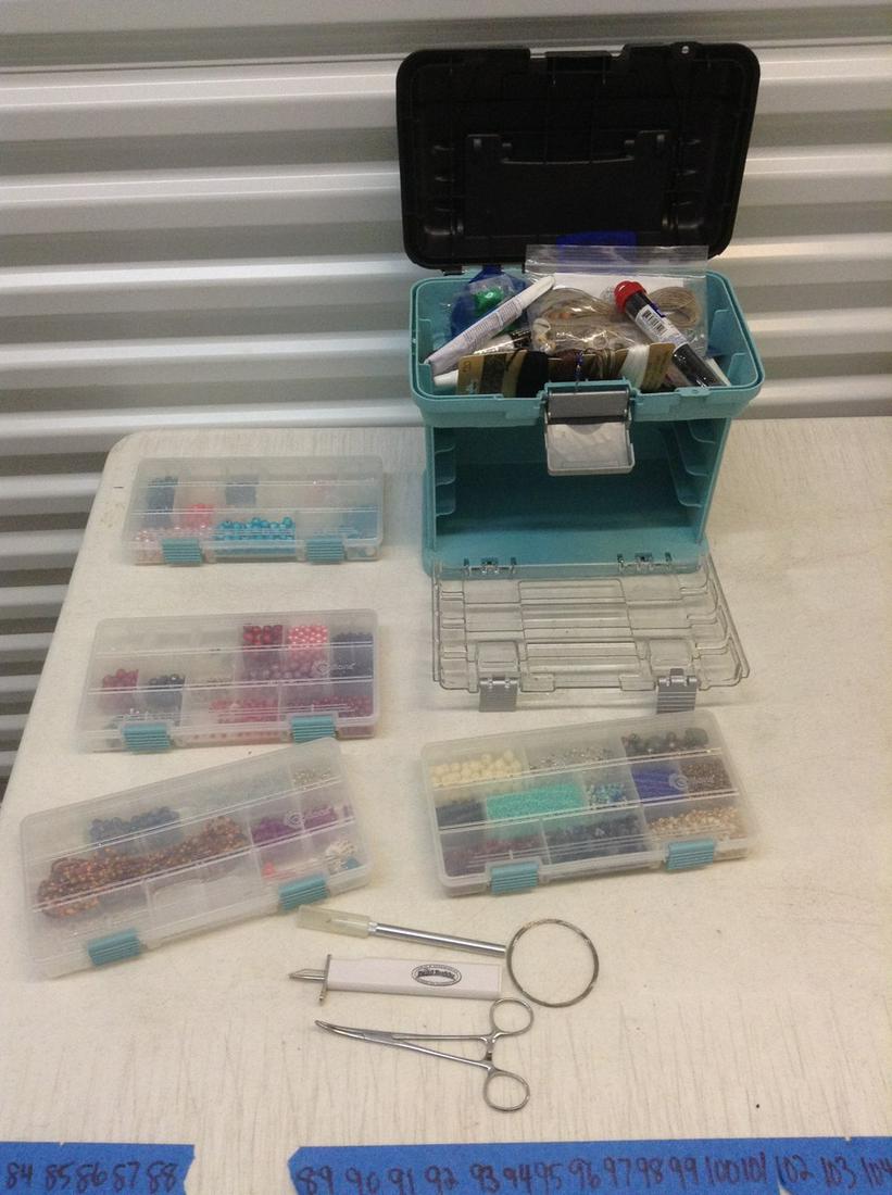 Storage Case full of Jewelry Making Beads & Supplies (1 of 1)