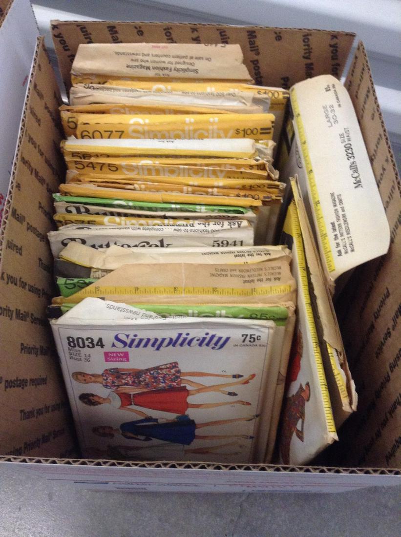 Box of Vintage Sewing Patterns (1 of 1)