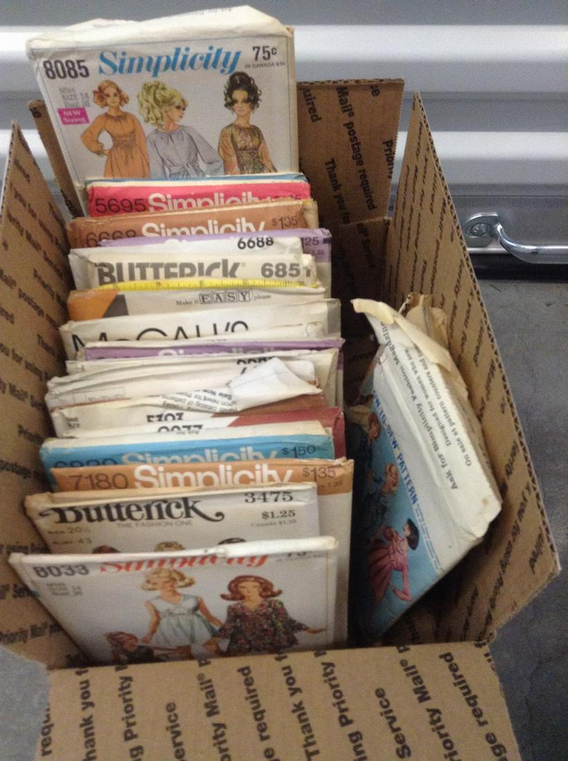 Box of Vintage Sewing Patterns (1 of 1)