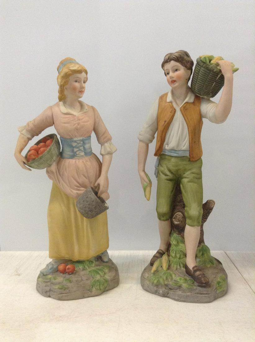 Pair of Vintage Statues Marked with Crown over N 12" (1 of 1)