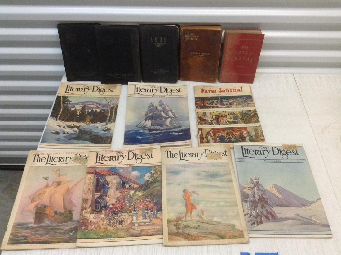 1920s &30s Literary Digest Magazines, Date Books and (1 of 1)