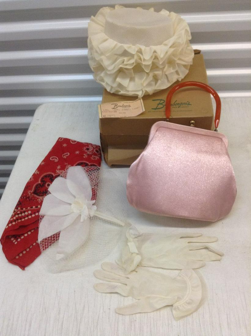 Vintage Hats and Purse (possible Bakelite Handle) and (1 of 1)