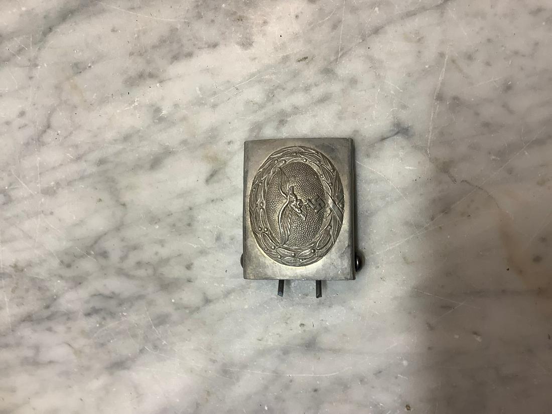 WW2 German Nazi Belt Buckle aluminum NOT AUTHENTICATED: WW2 German Nazi Belt Buckle aluminum NOT AUTHENTICATED 2.5x2