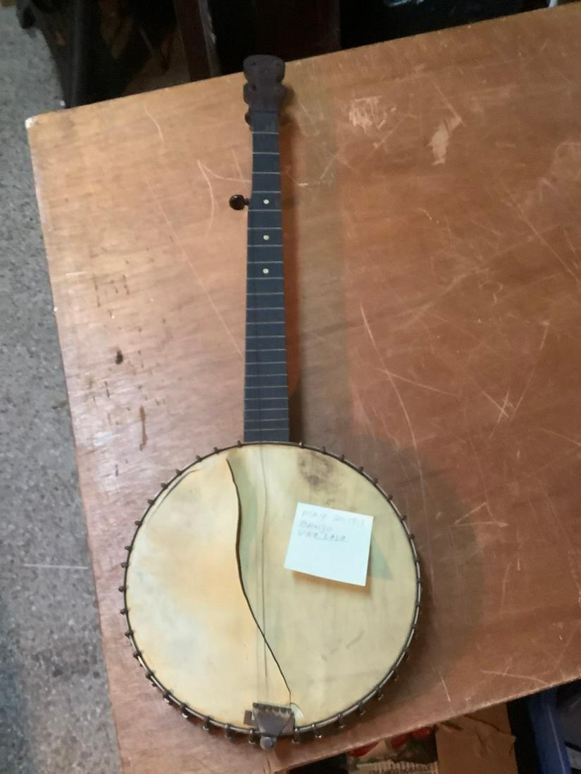 1913 may 20th metal rimmed banjo 35 inches: 1913 may 20th metal rimmed banjo 35 inches