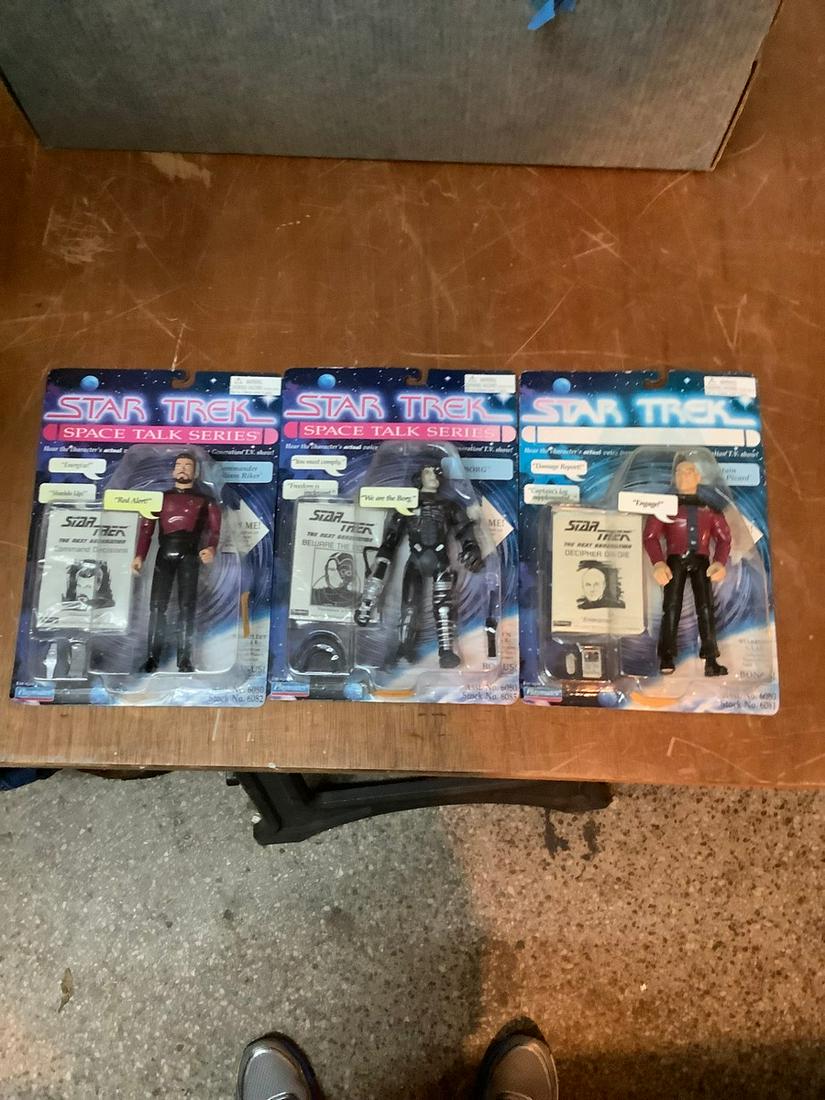 3 star trek space talk series figures (1 of 1)