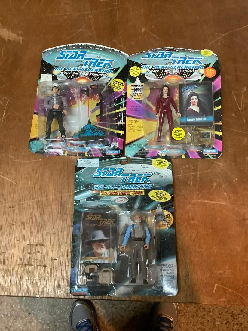lot of 3 star trek next generation figures (1 of 1)