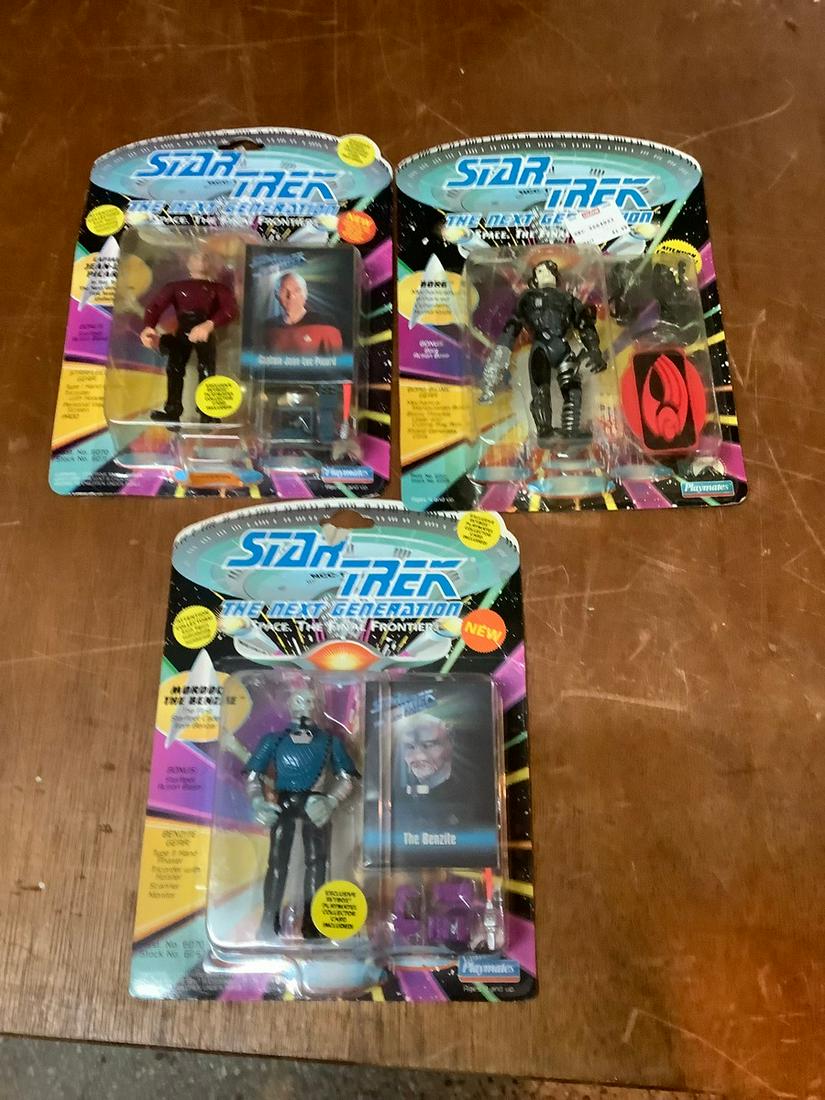 lot of 3 star trek next generation figures (1 of 1)
