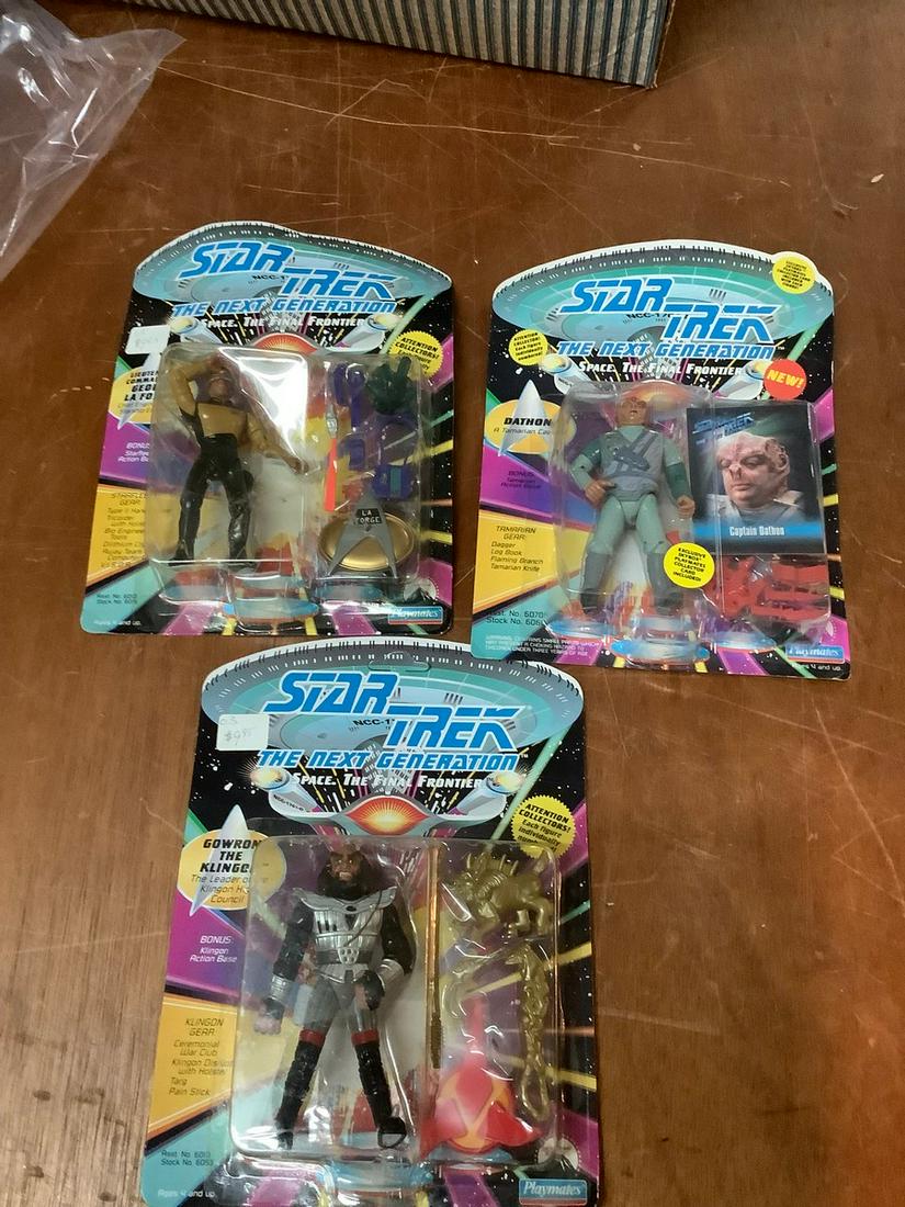 lot of 3 star trek next generation figures (1 of 1)