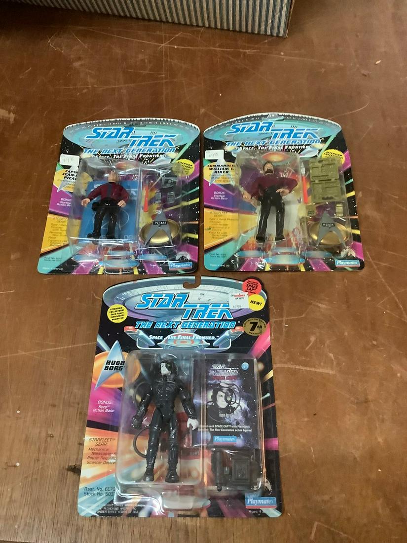 lot of 3 star trek next generation figures (1 of 1)