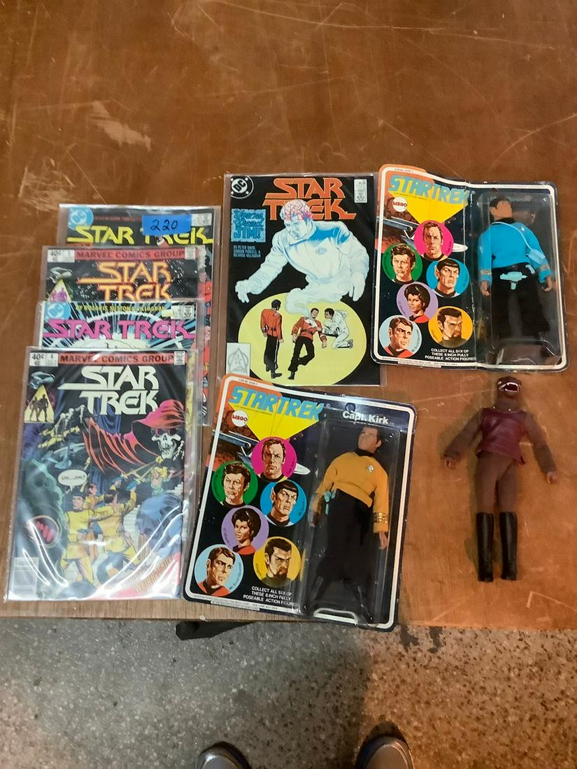 Lot of star trek action figures and comic books (1 of 1)