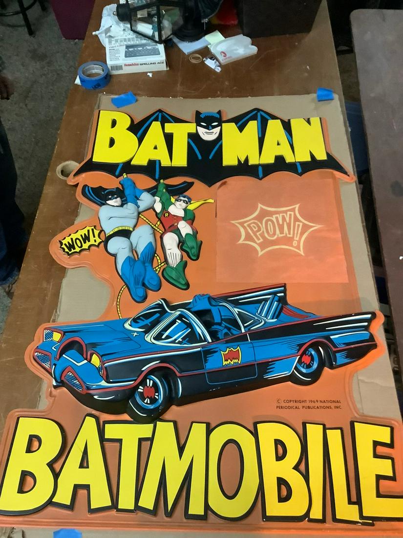 Batman 3 dimensonal poster 1969 47x43 no cracks no (1 of 1)