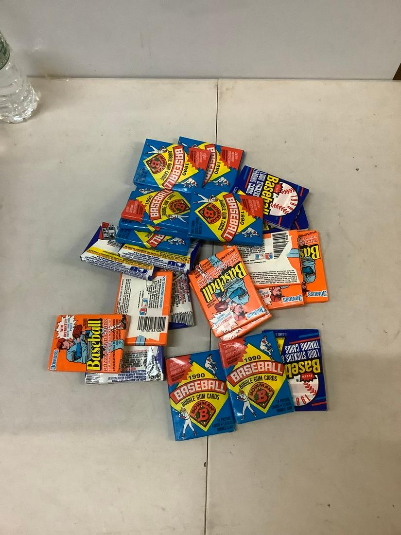 Large lot of unopened baseball packs fleer, bowman, (1 of 1)