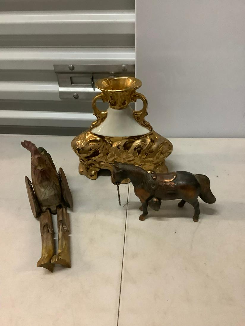 Lot of Chicken wall hanging, horse statue and more (1 of 1)