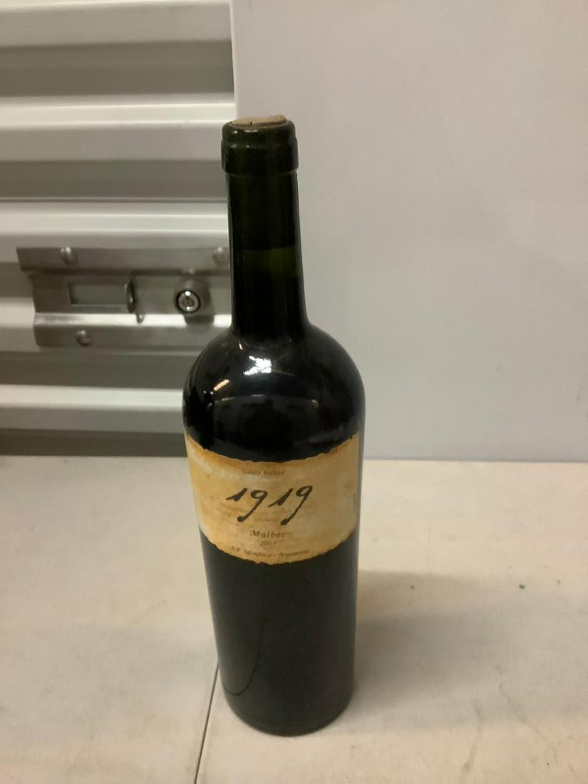 Estate Bottled 1919 Malbec 2007 750mL bottle: Estate Bottled 1919 Malbec 2007 750mL bottle