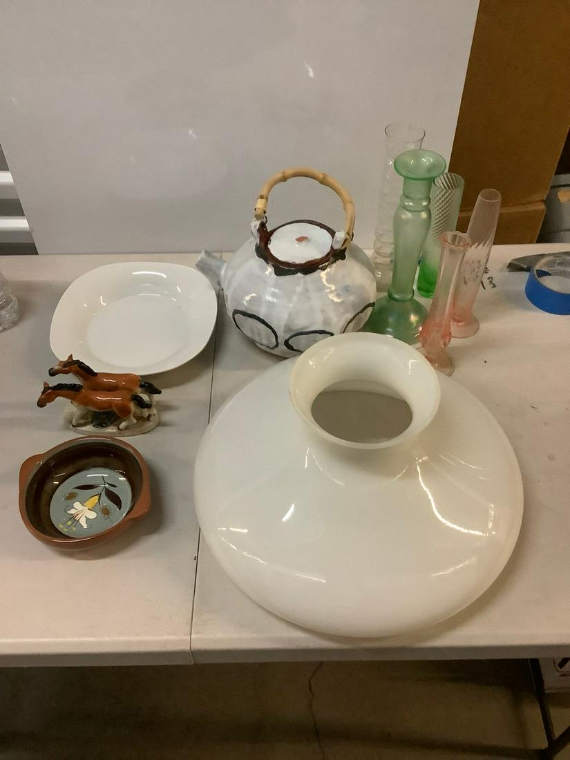 Large lot of glassware decorative and lampshade (1 of 1)