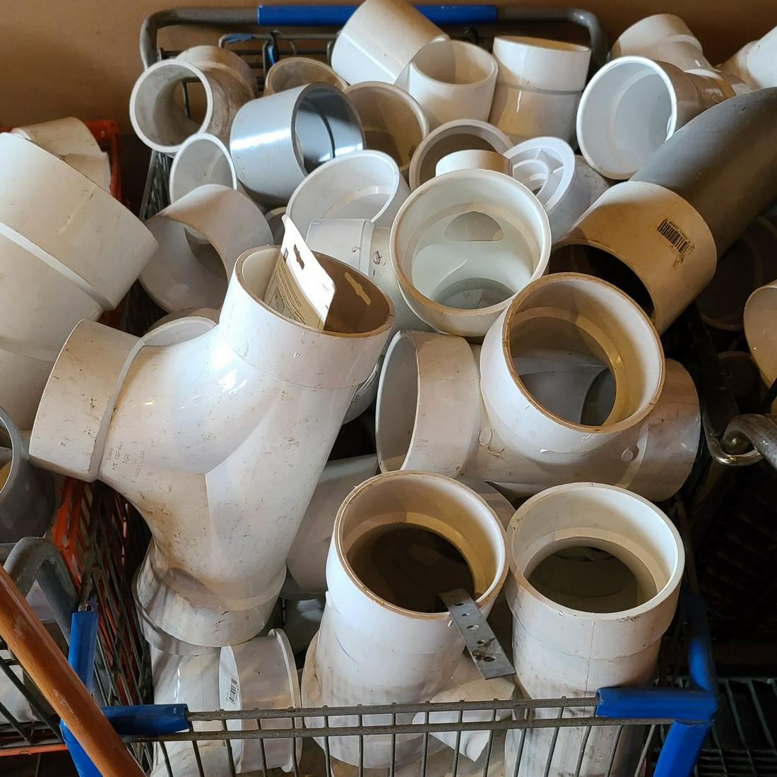 Contents of Shopping Cart full of Piping: Contents of Shopping Cart full of Piping