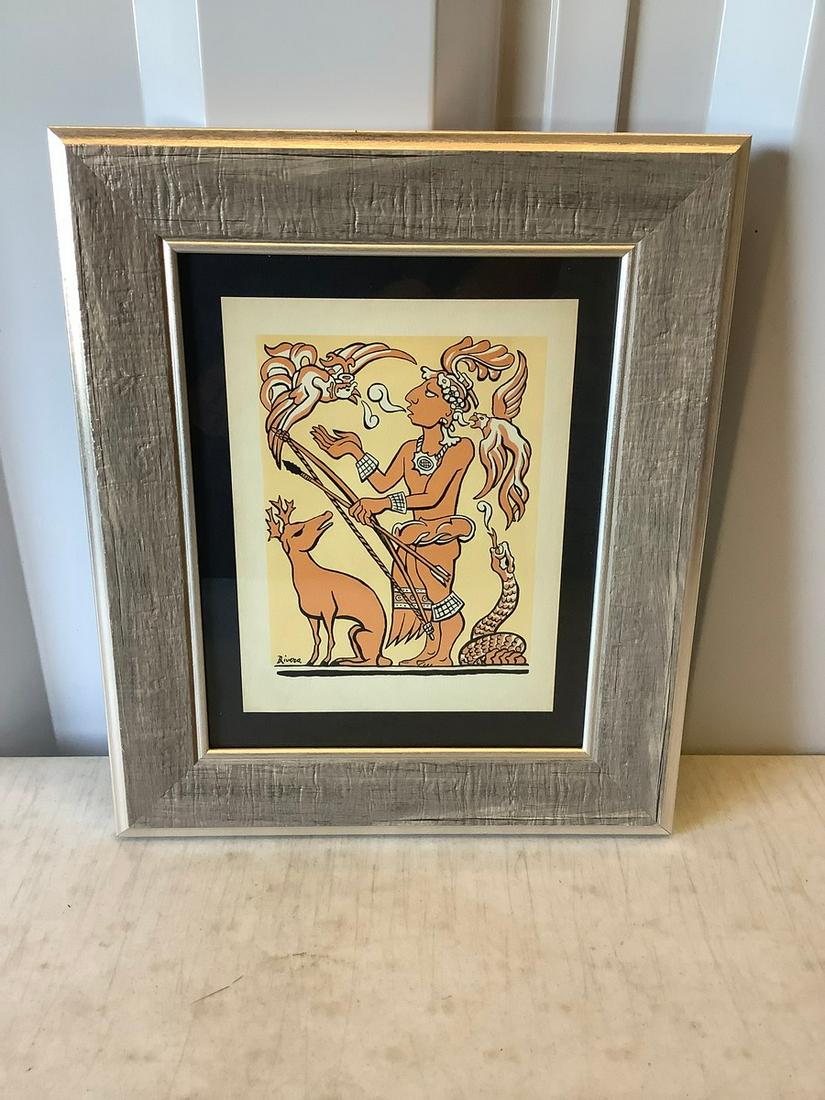 Diego Rivera Woodcut 13.5x11.5: Diego Rivera Woodcut 13.5x11.5