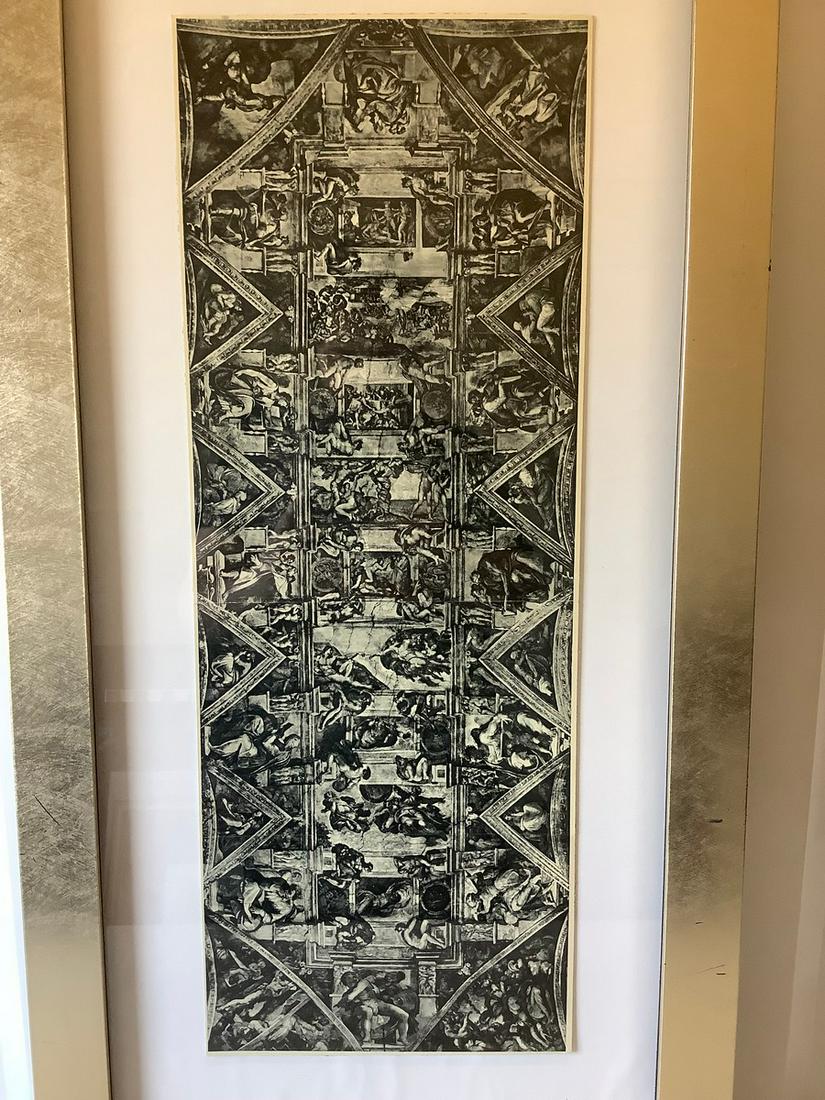 19th Century Print Leonardo da Vinci 43x19 (1 of 1)