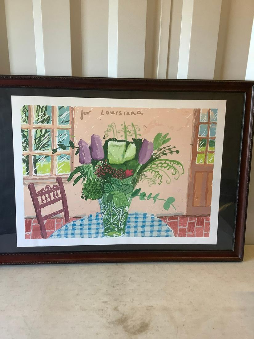 David Hockney Large Lithograph 27x39.5 (1 of 1)