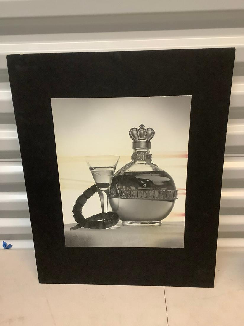 Mounted photo crown royal bottle with snake (1 of 1)