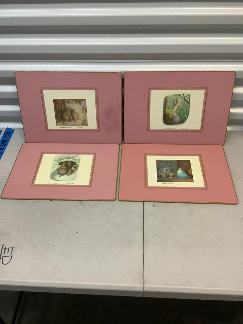 Set of 4 beatrix potter placemats 10x14: Set of 4 beatrix potter placemats 10x14