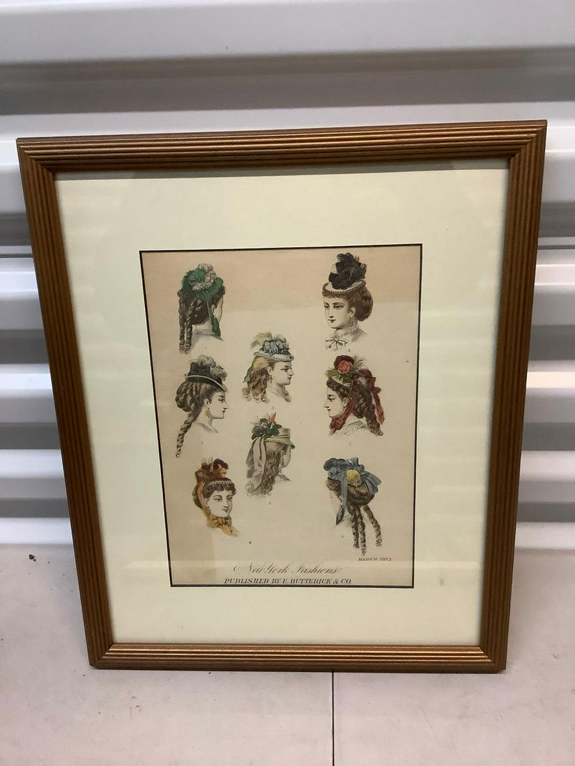 Vintage framed print new york fashions 14x11 (1 of 1)