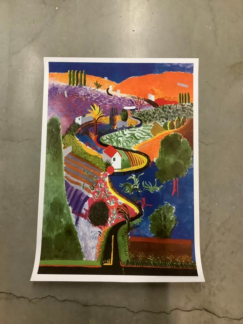 David Hockney Lithograph 34x25: David Hockney Lithograph 34x25