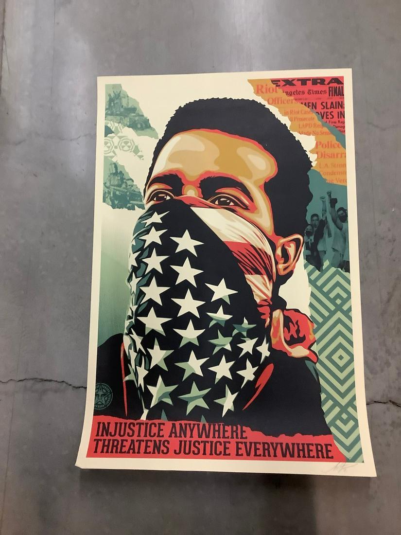 Shepard Fairey signed lithograph 37x24 (1 of 1)