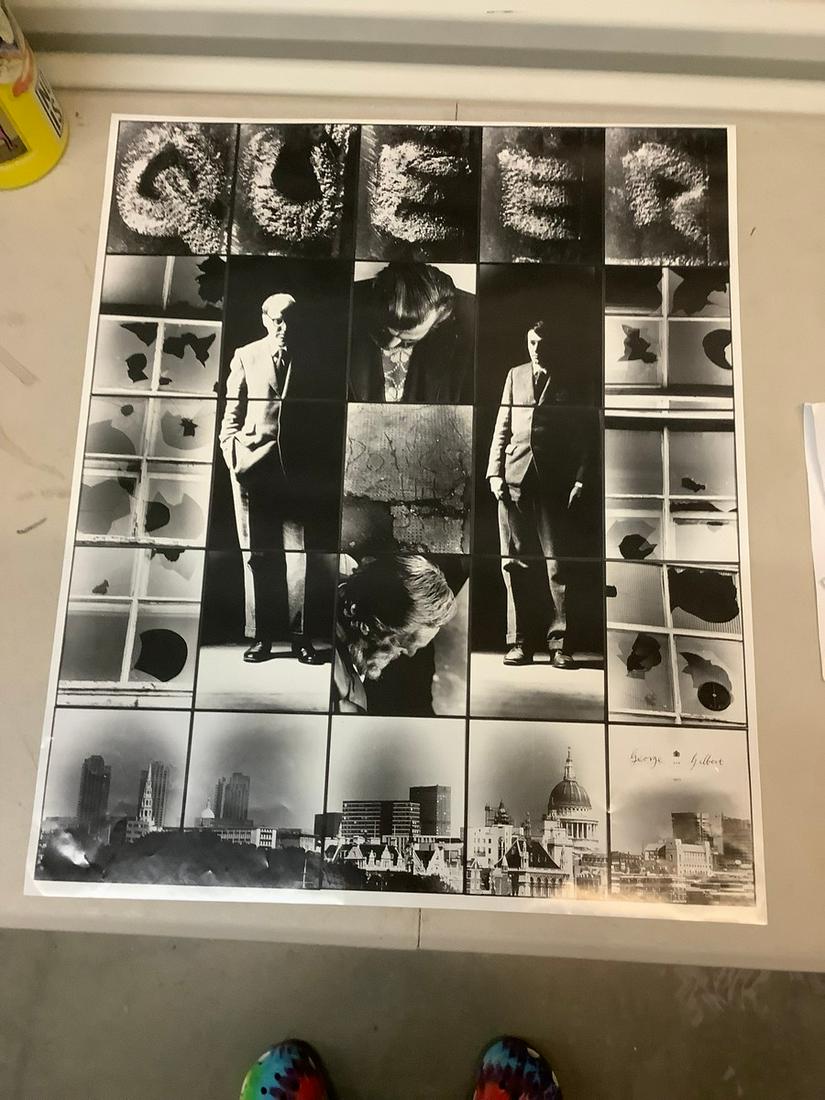 Gilbert and George offset litho "1977" 22x18: Gilbert and George offset litho "1977" 22x18