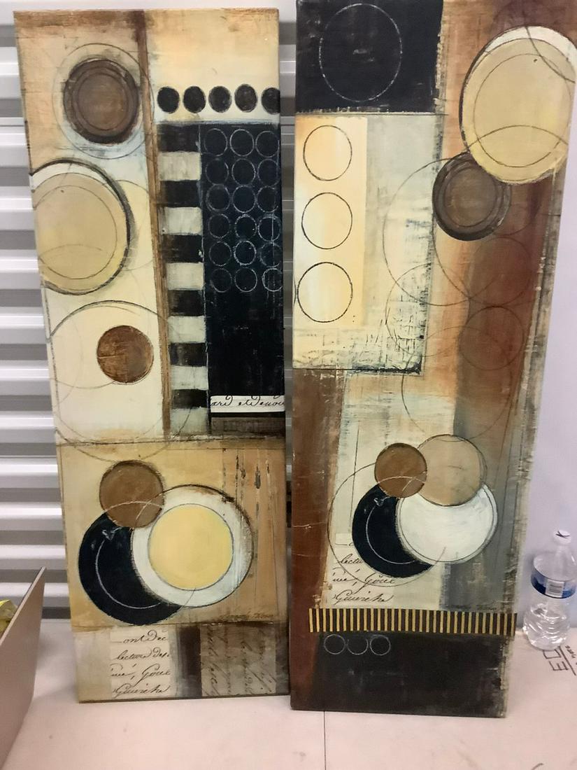 Pair of decorative canvas prints 36x12 (1 of 1)