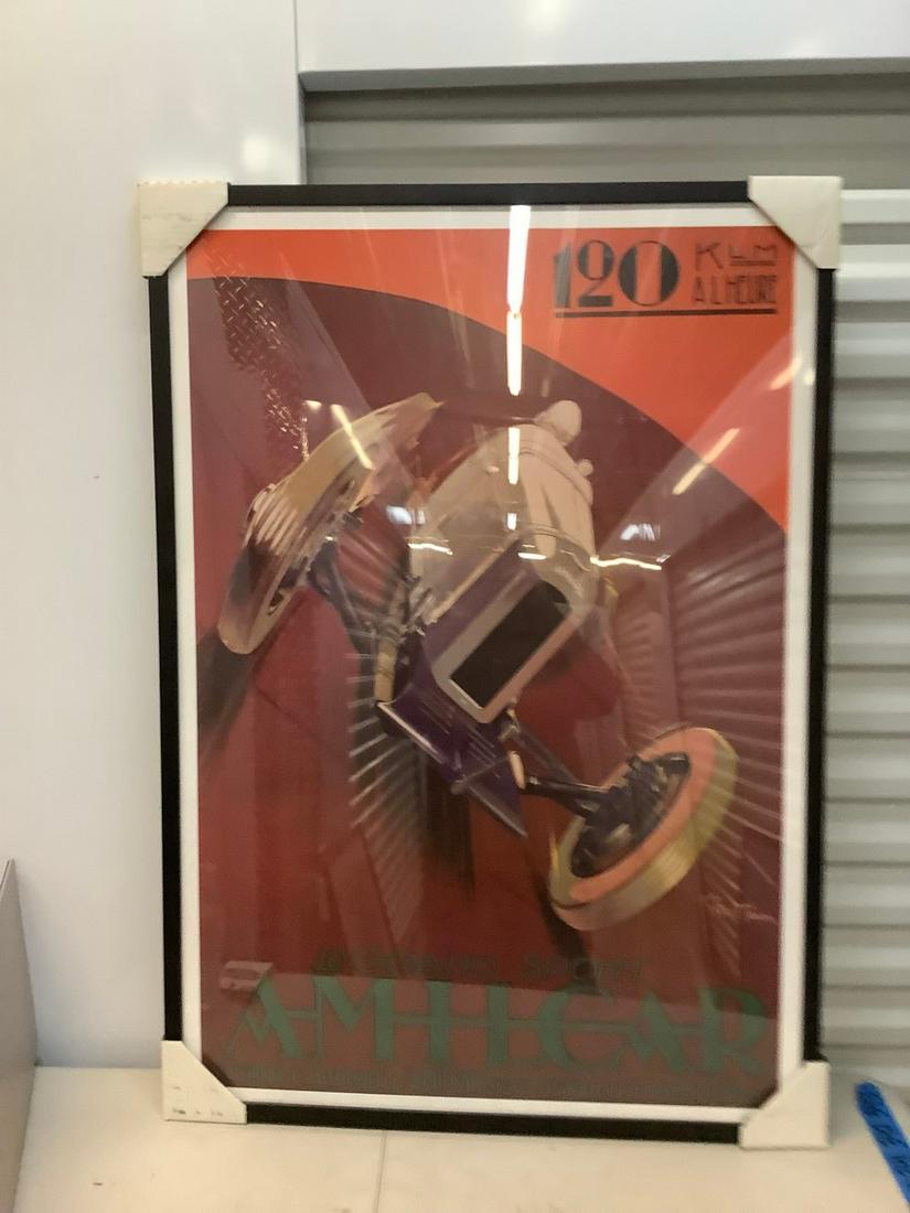 Le Grand Sport french retro car print framed 41x29 (1 of 1)