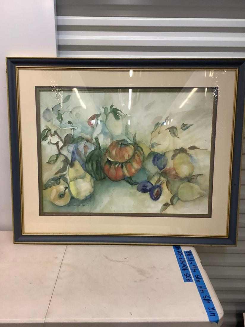 Watercolor and pastel artwork framed 42x33 (1 of 1)