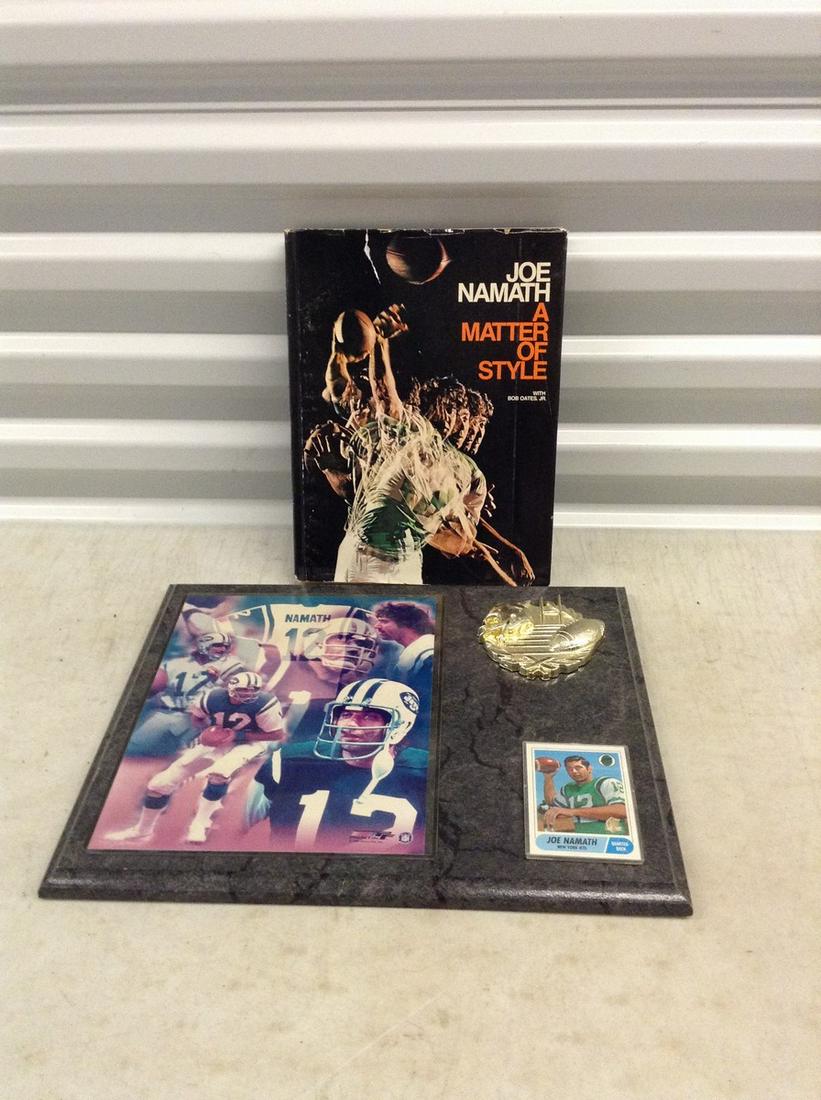 Joe Namath Book and Plaque (1 of 1)