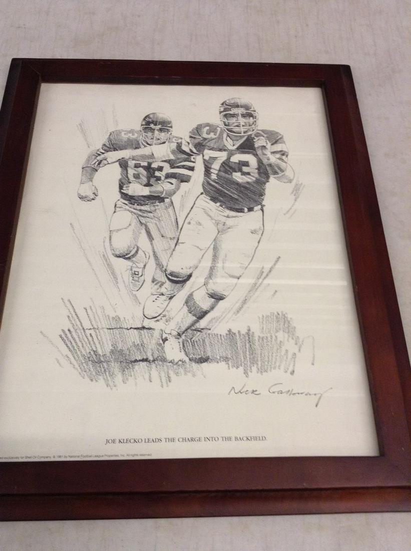 1981 Joe Klecko Jets Print Framed 16x13.5" (1 of 1)