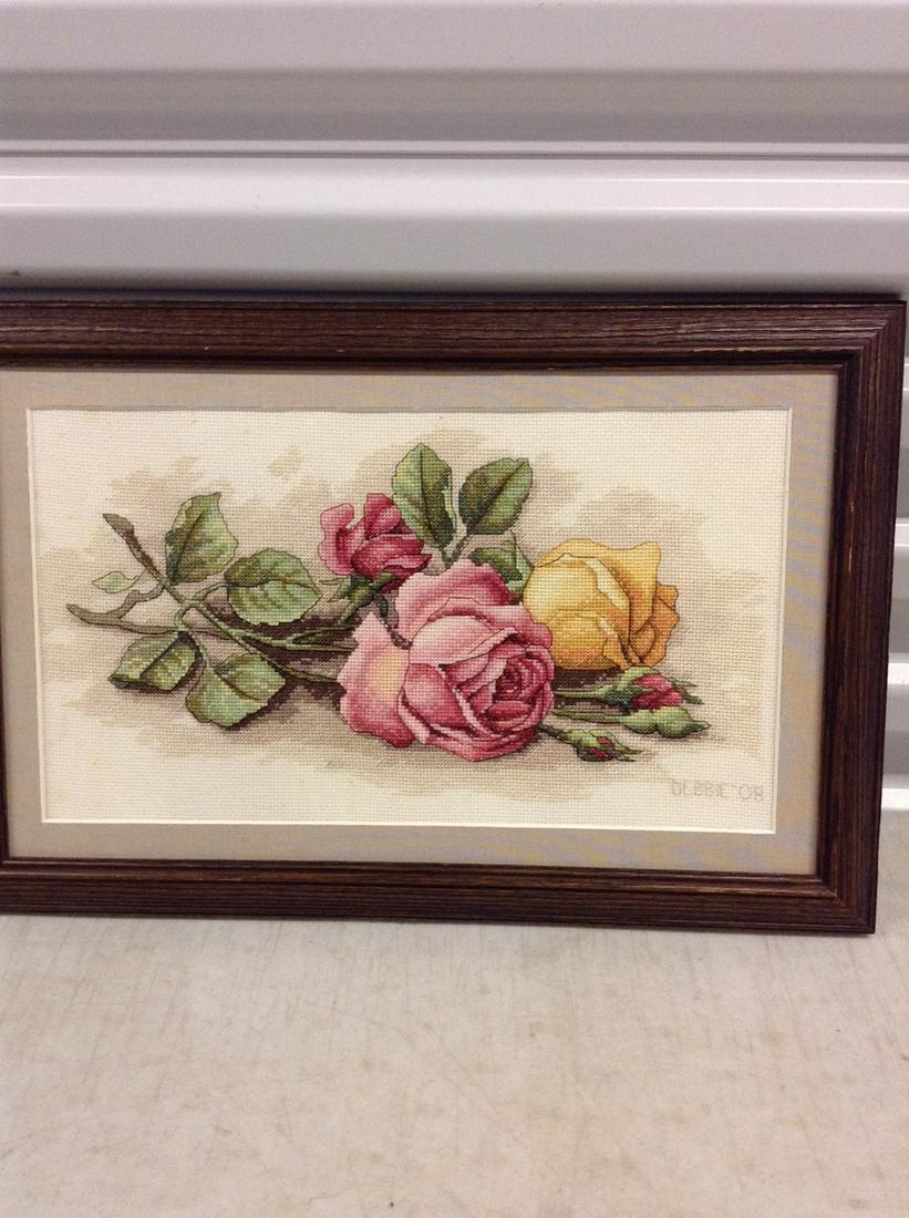 Framed Signed Cross Stitch 12.5x18 (1 of 1)