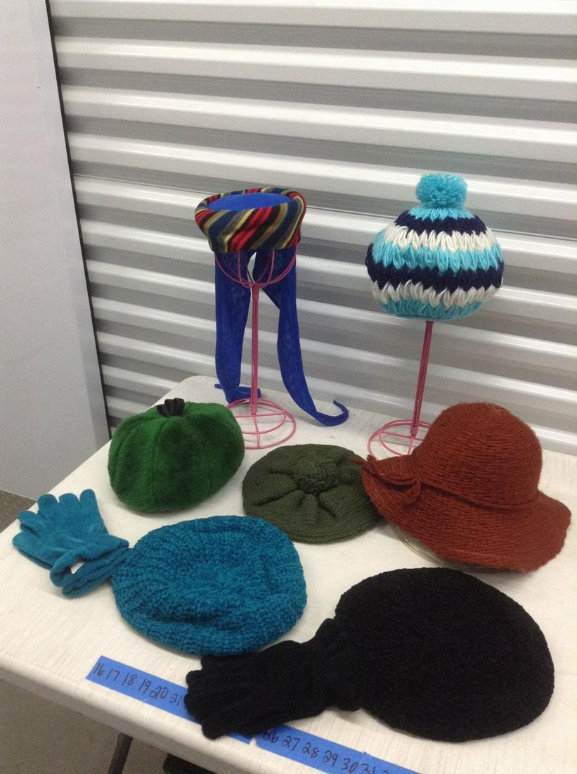 Lot of Vintage Hats stands not included (1 of 1)