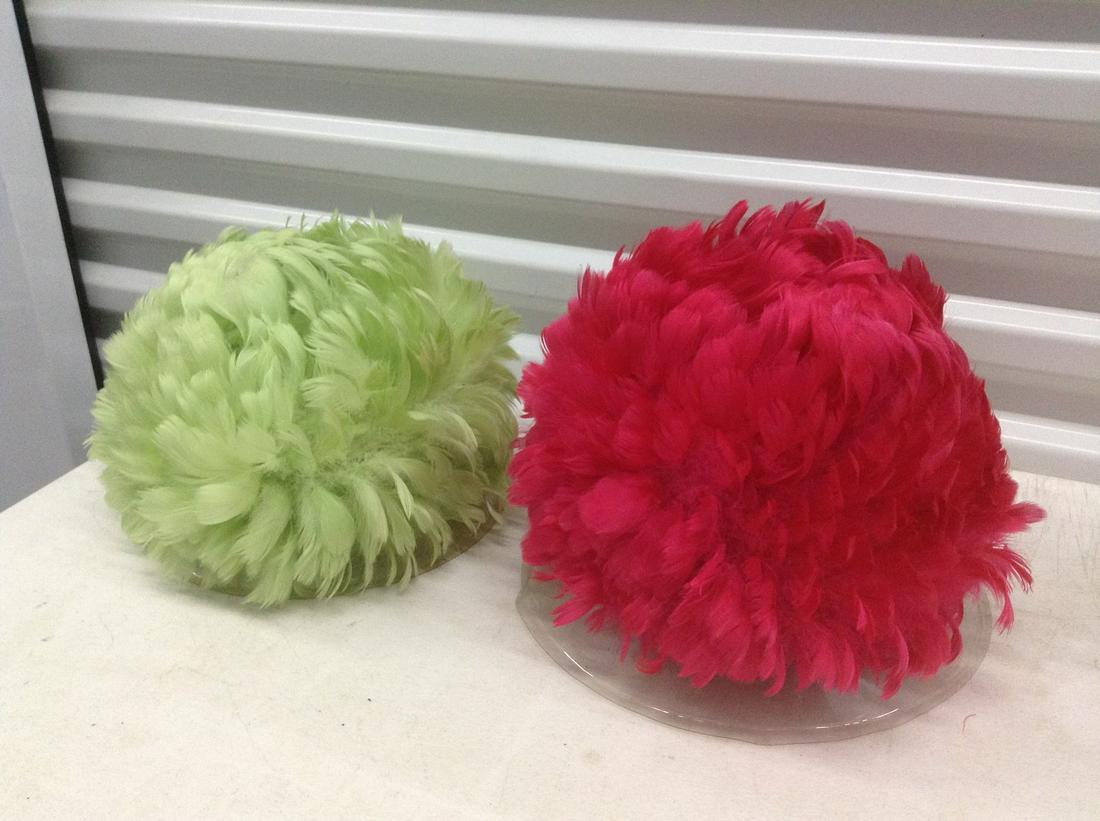 Two Vintage Feather Hats (1 of 1)