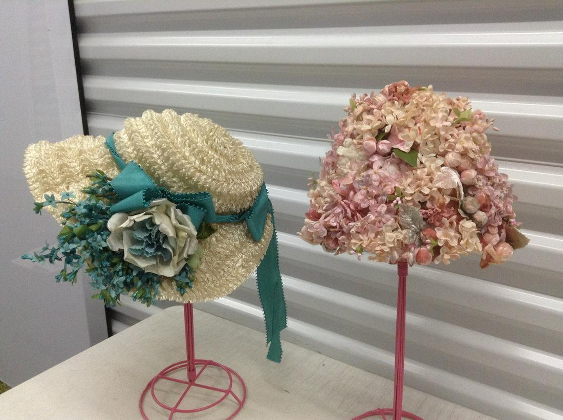 Two Vintage Ann Farkas Hats stands not included: Two Vintage Ann Farkas Hats stands not included