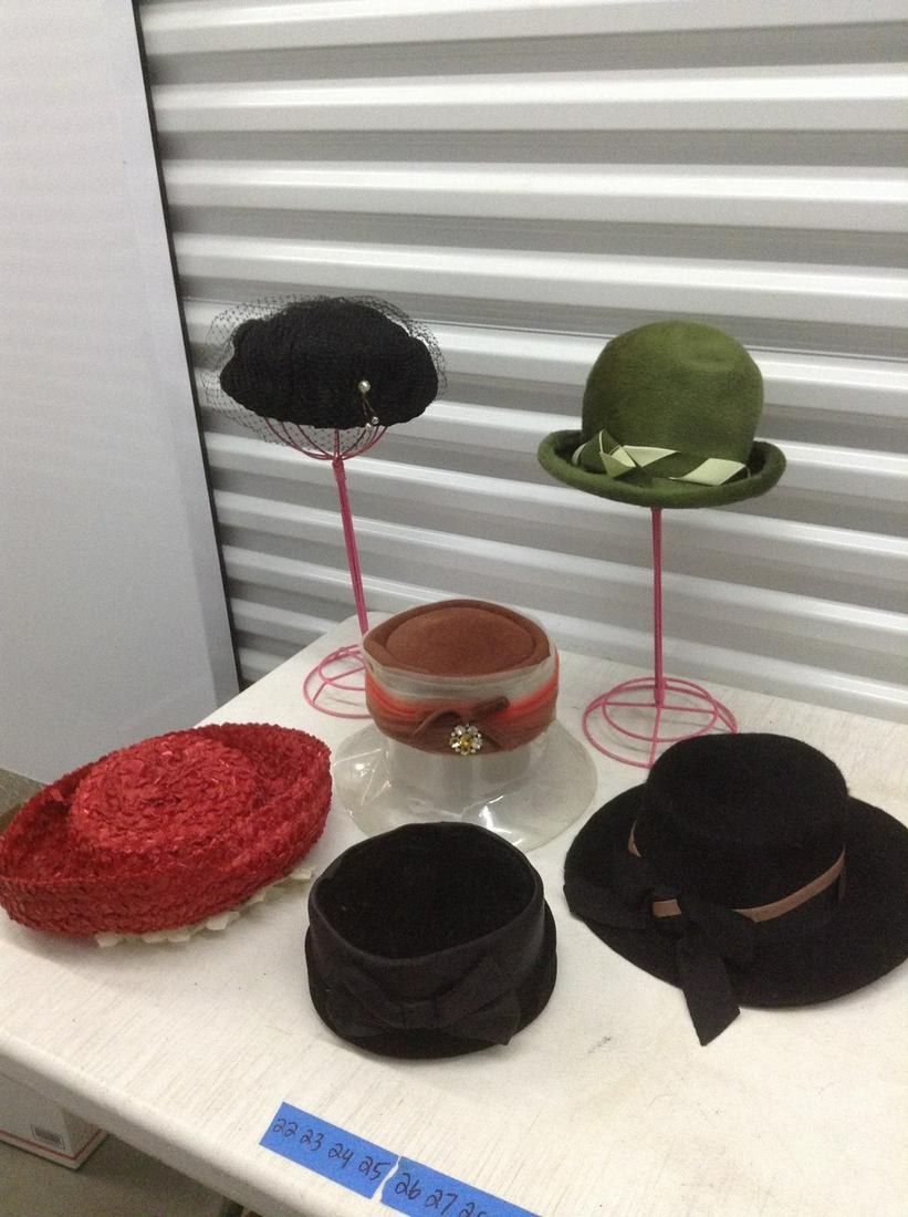 Large lot of Vintage Hats stands not included (1 of 1)