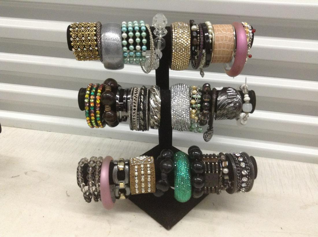 Three Level Bracelet Display Stand Full of Bracelets (1 of 1)